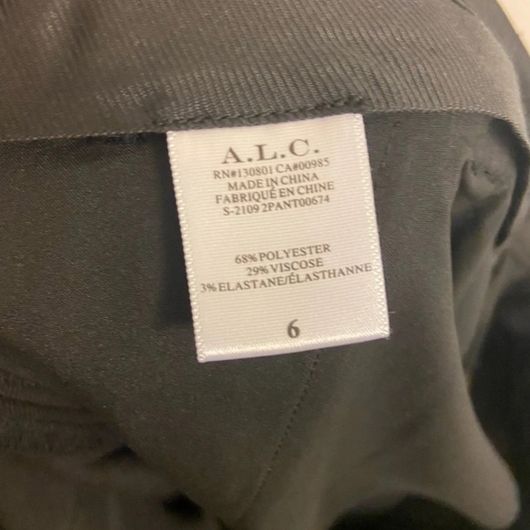 A.L.C Straight Leg Zipper Ankle Black Pants Size 6 - Picture 6 of 7